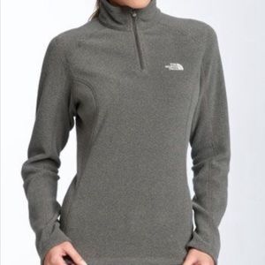 The North Face Women’s Grey Fleece Quarter Zip Sweater Size Large